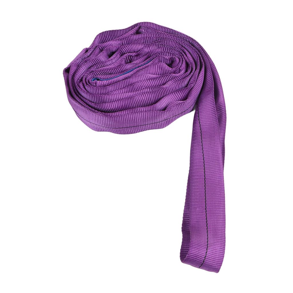 Flexible Purple Polyester Rigging Lifting Strap 1T 2205LB Bearing 2M 6.56FT Length Hoisting Towing Lift Sling
