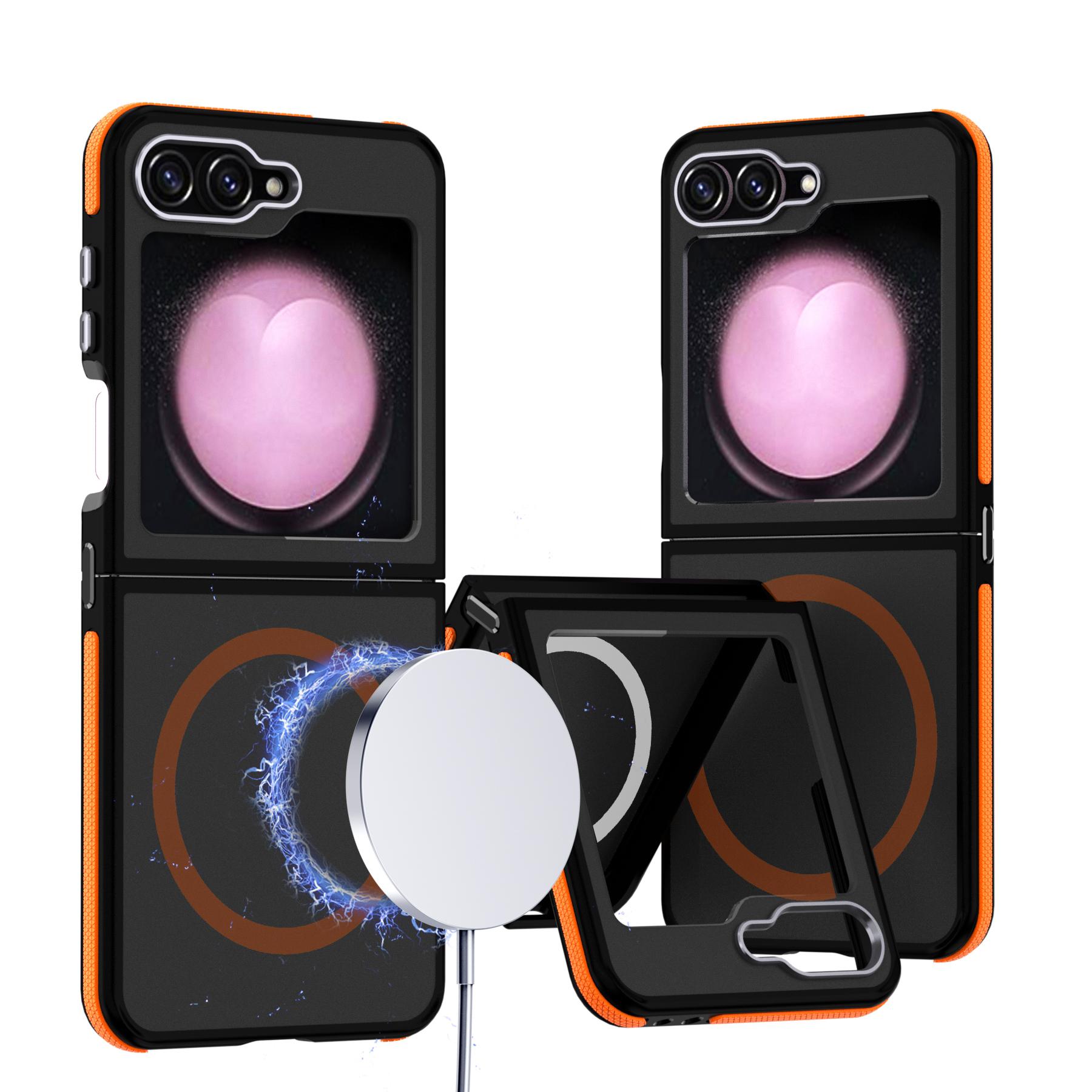 

Business Matte for Magsafe Case for Samsung Galaxy Z Flip 5 6 7 ZFlip Flip6 Wireless Charging PC TPU Armor ZFlip7 ZFlip6 Cover For Samsung Z Flip 7
