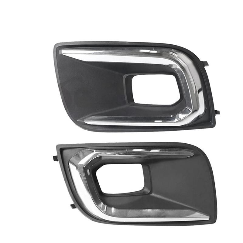 M63K-Car Front Bumper Fog Light Bezel Cover Fog Lamp Frame Fog Light Frame 520400C010 520300C010 For Toyota Sequoia 2018-