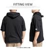 LOGOS Park Short Sleeve Logo Raglan Size Black Men's Hoodie, Pullover, Print, T-Shirt, 3L, (49)