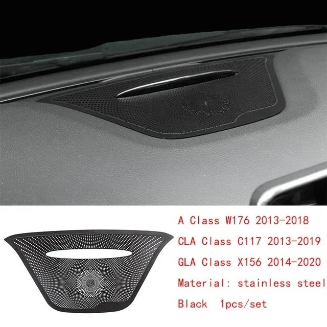 Für Mercedes-Benz A CLA GLA Klasse W176 X156 C117 Autotürlautsprecher aus Stahl, Stereo-Dekorationsabdeckung, Lautsprecherverkleidung