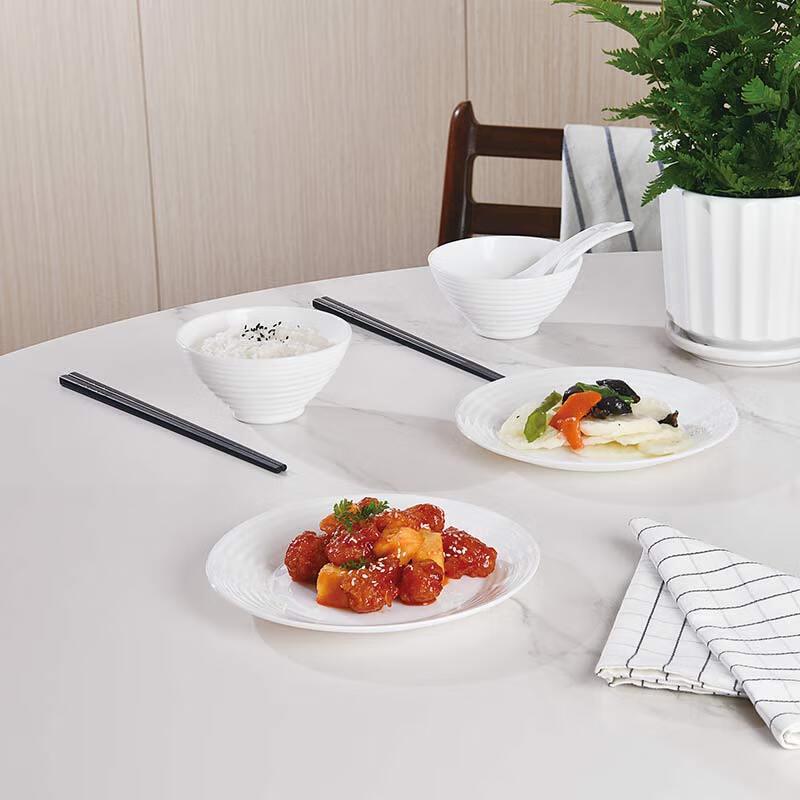 Luminarc Huariana 8-Piece White Jade Glass Dinnerware Set
