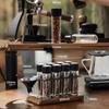 MHW-3BOMBER Coffee Bean Storage Container, Coffee Canister, One-way Exhaust, High Airtightness, Comes with Funnel, Set of 8, Measuring Canister,