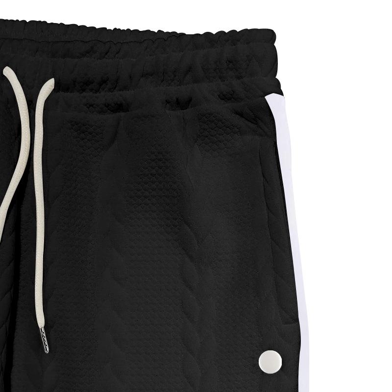 New Men's Fashionable Jacquard Button Casual Trousers Thickened Four Seasons Models Trousers