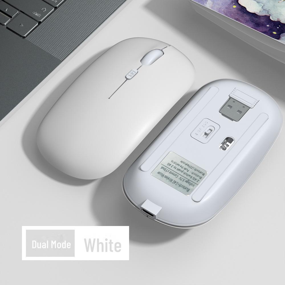 Silent Wireless Dual-Mode Bluetooth Mouse for iPad, Lenovo, Huawei, Tablets, and Computers