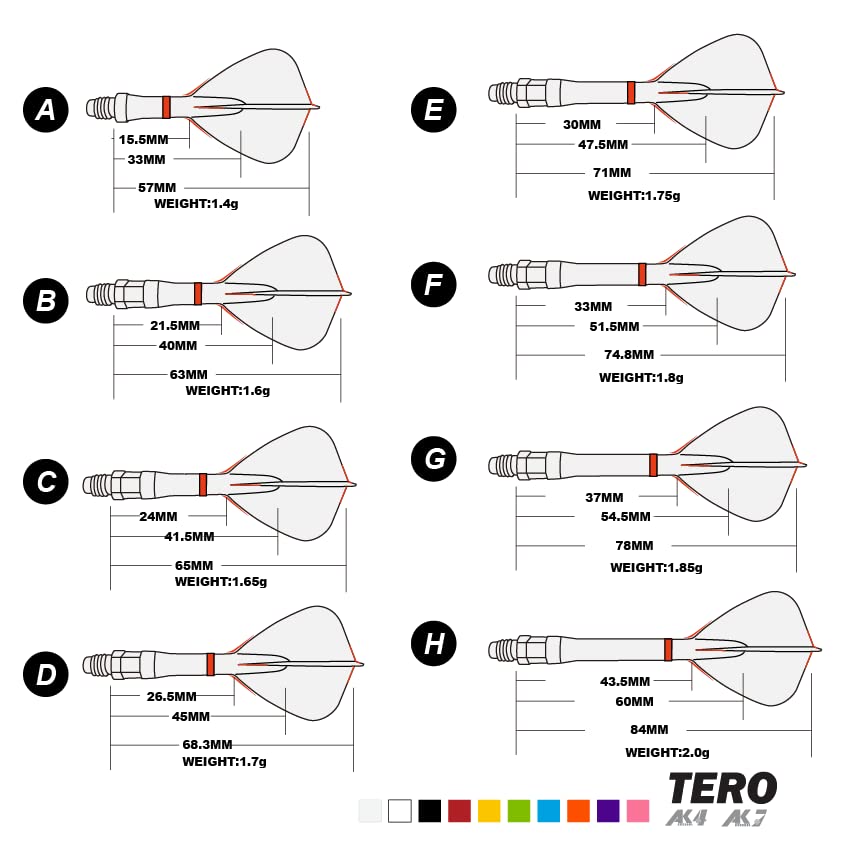 CUESOUL TERO System AK4 Kite Gradient Dart Flights, Big Wing Shape, Light Green (CS-AK4+3FZJB)
