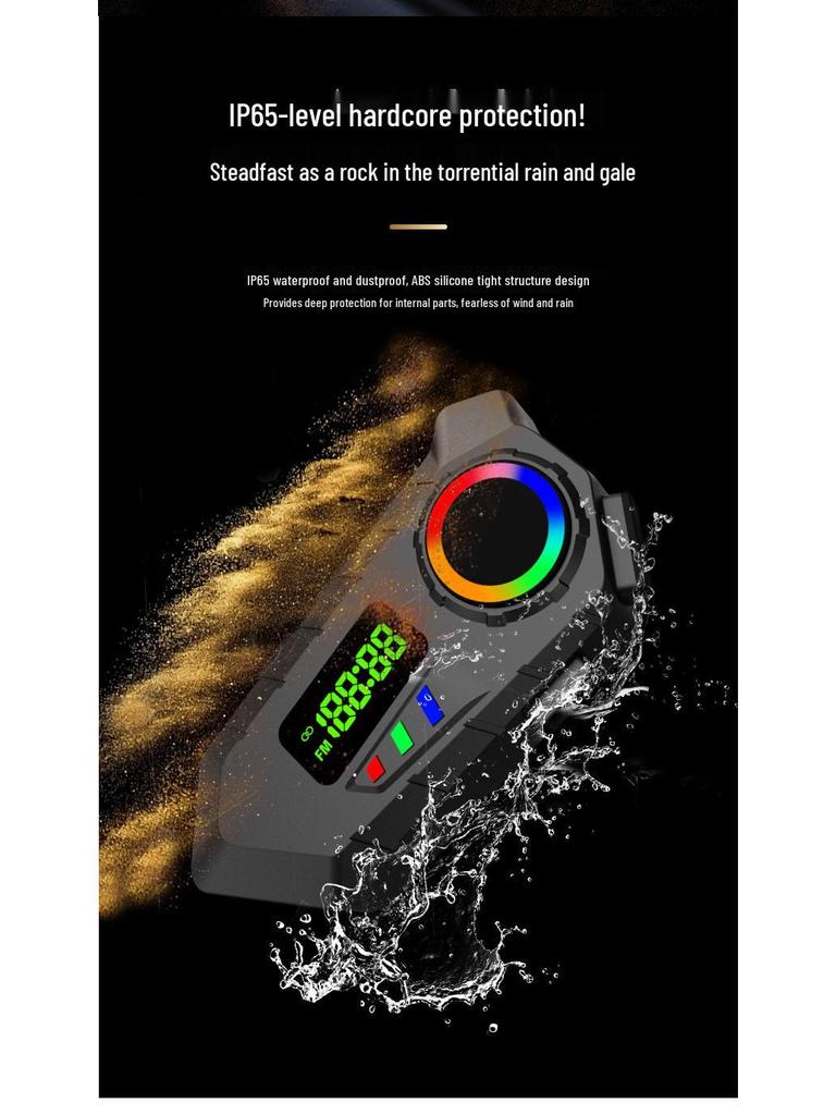 Y30A Wireless Bluetooth Helmet Earphones for Cyclists & Motorcyclists - Waterproof Intercom