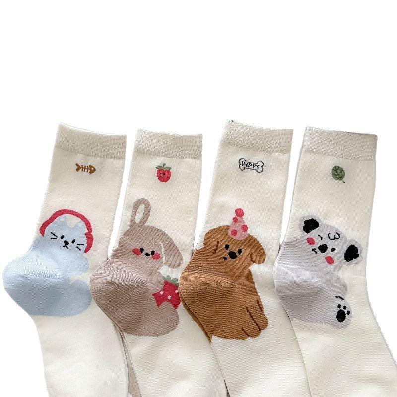 Women's Spring and Summer Fashion Is A Lovely Boneless Mesh Tube Stack Socks