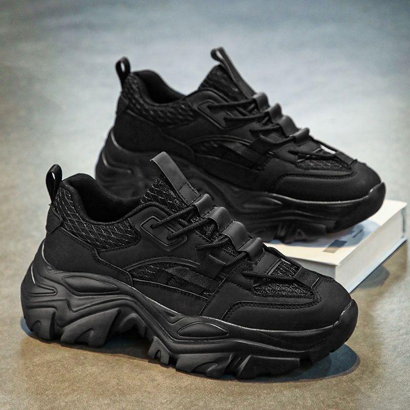 Spring men's shoes new breathable mesh shoes men's trend versatile white shoes platform sports shoes casual dad shoes
