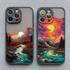 Sunrise Scenery Phone Case For iPhone 17 15 14 Plus Pro Max 16 13 12 11 Pro Max Mini XR X XS Plus Gorgeous Mountain River Cover