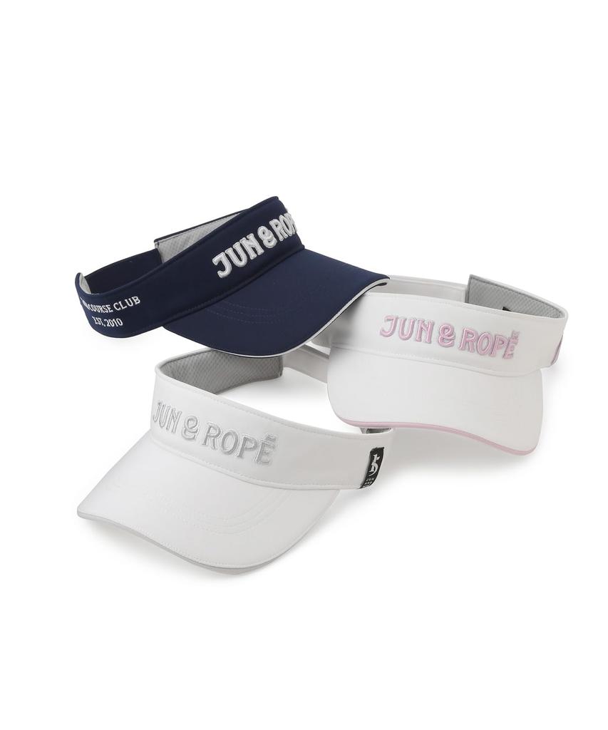 Jun & Rope Visor, 3D Logo Embroidered Visor for Women, ERU15020, Pink (63)