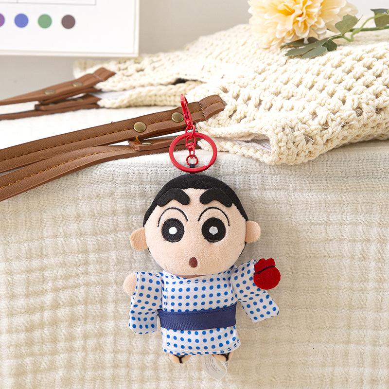 New Cartoon Cute Crayon Shin-chan Keychain Plush Toy Doll Doll School Bag Pendant