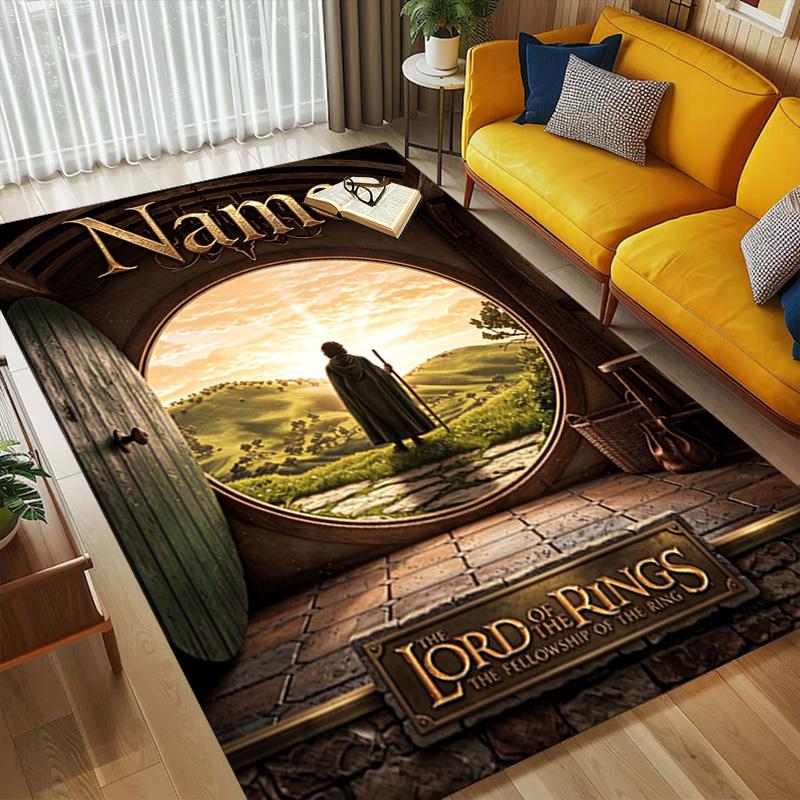 Custom Hobbit Door Area Rug Living Room Nonslip Soft Carpet For Bedroom Game Playroom Sofa Office Home Decor Doormat Christmas Gift C10329
