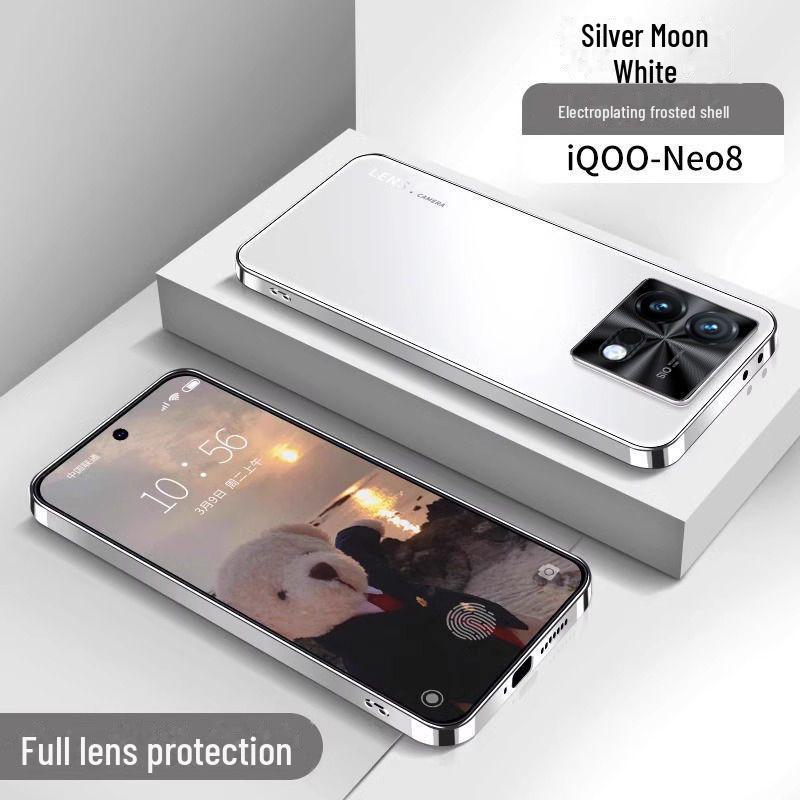 Ultra-Thin Frosted Business Case for iQOO Neo8/9S Pro – Electroplated, All-Inclusive Protection