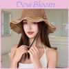 Sun Protection Hat For Women With Embroidered Floral Pattern Foldable Sunshade Summer Hat