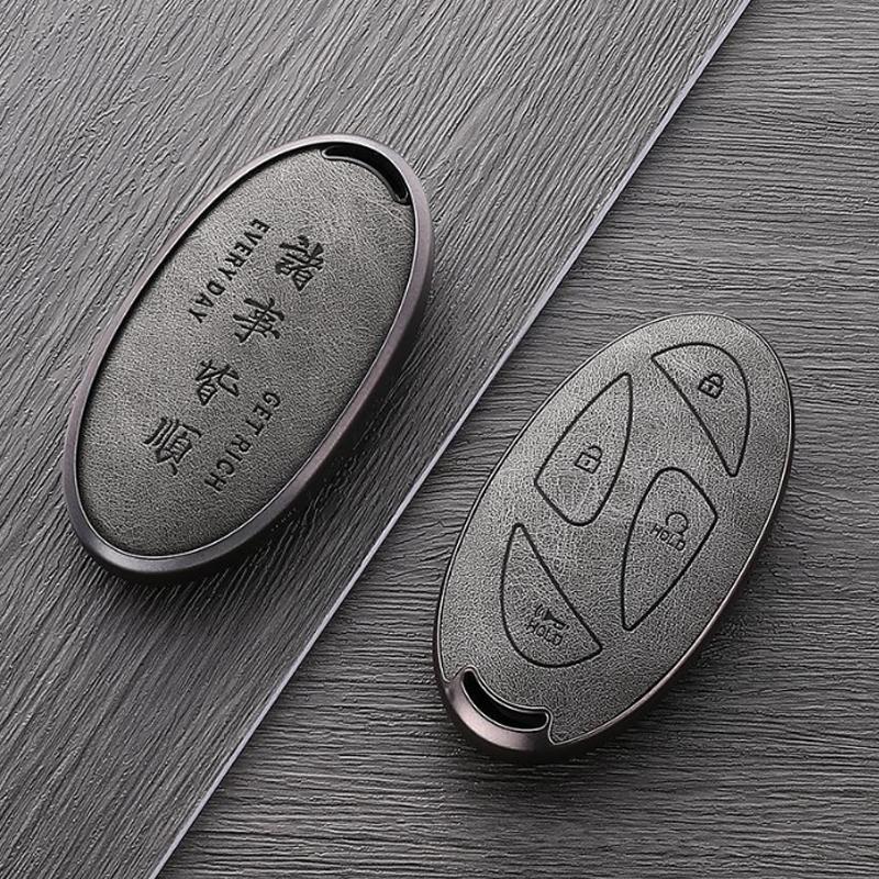 Portable Skin for Hyundai Kona Ev Grandeur GN7 2023 IONIQ 6 7 Button Remote Car Key Case Cover Fob Holder Keychain Accessories