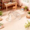 Plastic Mini House Miniature Cake Tray with Lid - Kitchen Decoration, Realistic Dessert Display Stand for Mini House Accessories