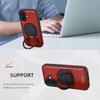 Denior 18 Pro Max Genuine Leather Rotating Magnetic Phone Case With Ring Stand IPhone 16/17 Series