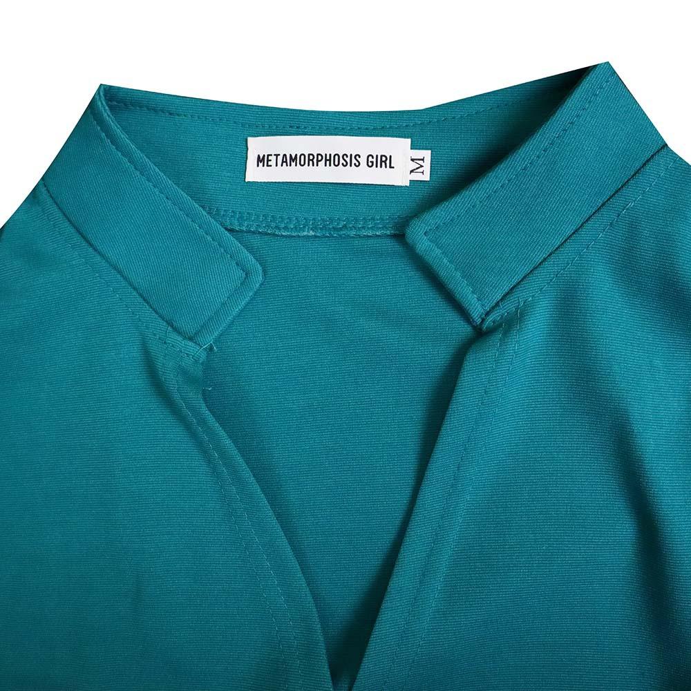 Large Size Women's Fashion Spring Autumn V Neck Mesh Dress Ladies One Piece Polka Dot Slit Dress