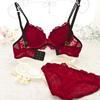 Women Sexy Charming Lace Bra Gather Shape Wear Bra Set Comfortable Underwear