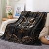 Vintage Patterned Owl  Print Flannel Blanket, High quality Comfortable for All Seasons, Home Decor, Warmth and Comfort