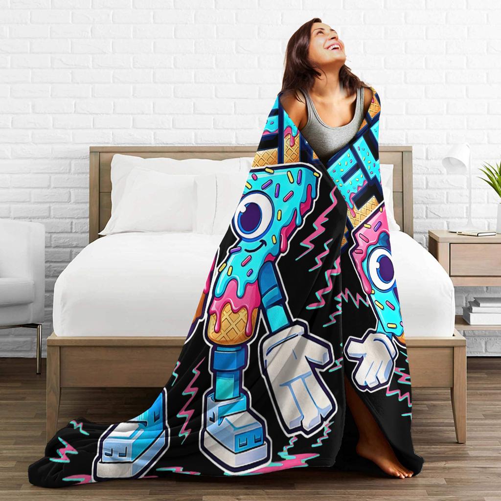 Steal a Brainrot Six Seven Italian Meme Gaming 67 Blanket Soft Warm Throw Blanket Winter Child Outdoor Pattern Bedspread