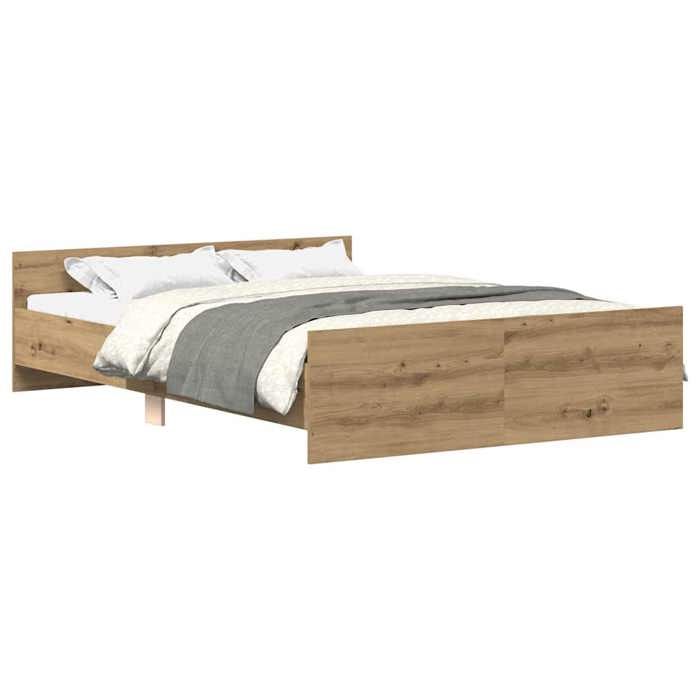 VidaXL Bed Frames Without Mattress Artisan Oak 120x200 Cm, Bedroom Furniture, Slatted Base,, Bed, Double Bed 3328733