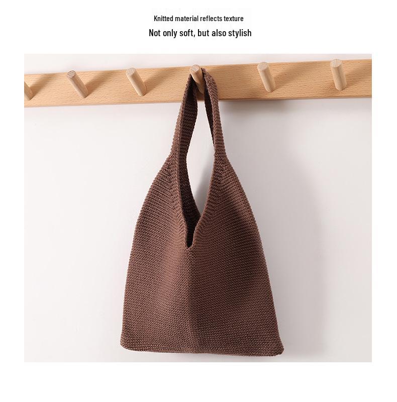 Trendy Korean Style Knitted Vest Handbag – Creative & Simple Design