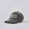 human & cat CAT HUMAN LOVE THREE LINE PIGMENT BALL CAP/ CHARCOAL