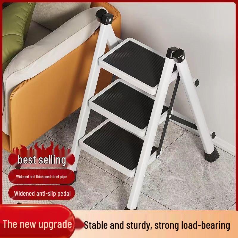 3-Step Telescopic Folding A-Frame Ladder – Lightweight and Multi-Functional Stool