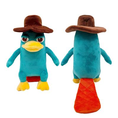 Perry Platypus Peluş Oyuncak Terry Peluş Bebek Doğum Günü Hediyesi Tatil Tebrikler Atmak Yastık Noel Hediyesi Peluş Oyuncak Şapka Hayvan