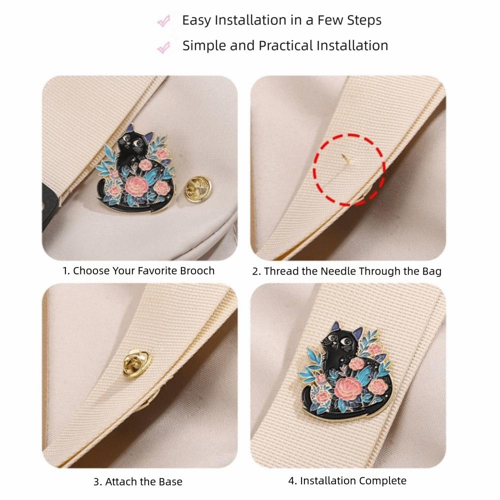 Colorful Design Fox Brooch Pin Exquisite Craftsmanship Enamel Metal Brooch  For Coats Sweaters