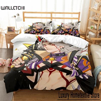 New Beelzebul Bedding Set Single Twin Full Queen King Size Genshin Lmpact Bed Set Adult Kid Bedroom Raiden Shogun 3D Print Anime