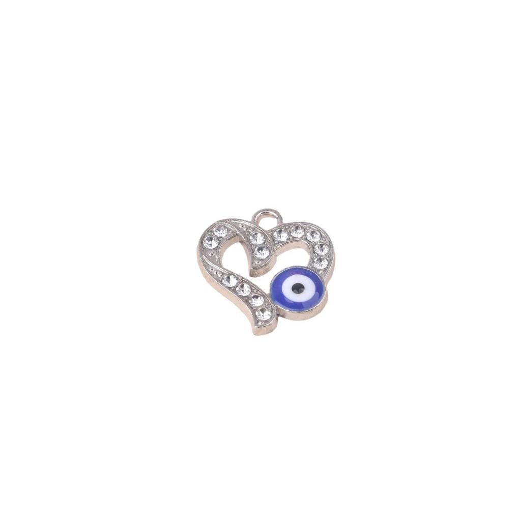 Rhinestone Devil Heart Eye Pendant for DIY Jewelry, Earrings, Necklace