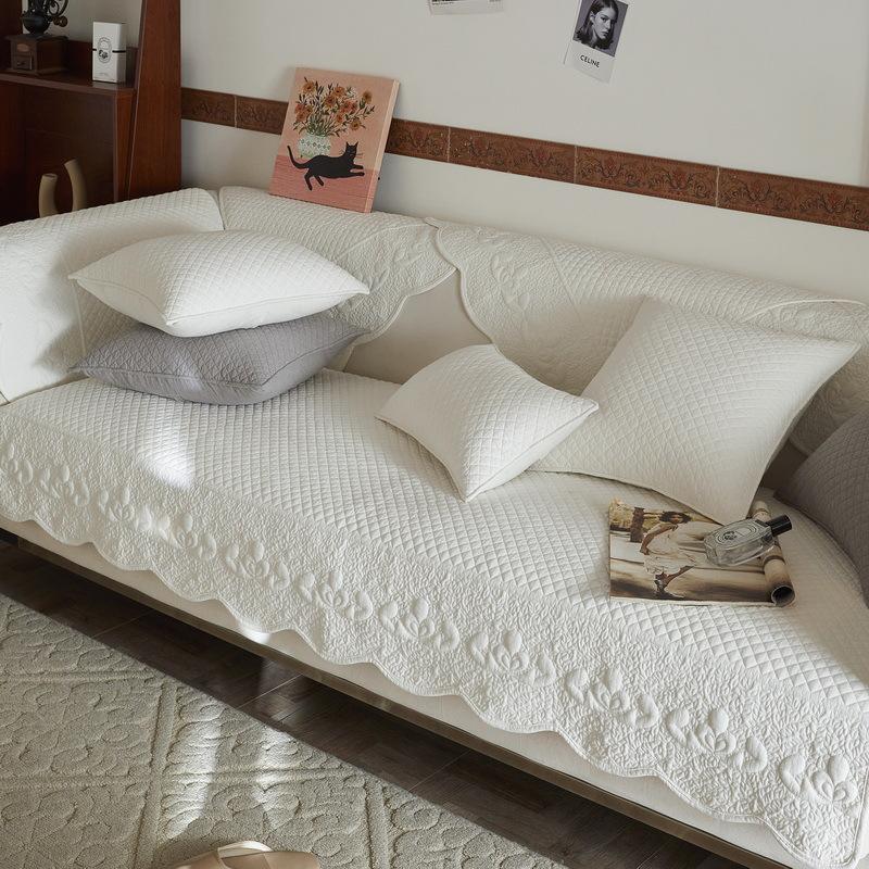 

New Sofa Cushion Cotton Sofa Cover Universal In All Seasons American Fabric Non-Slip Seat Cushion Three-Person Sofa Cover 70*70cm