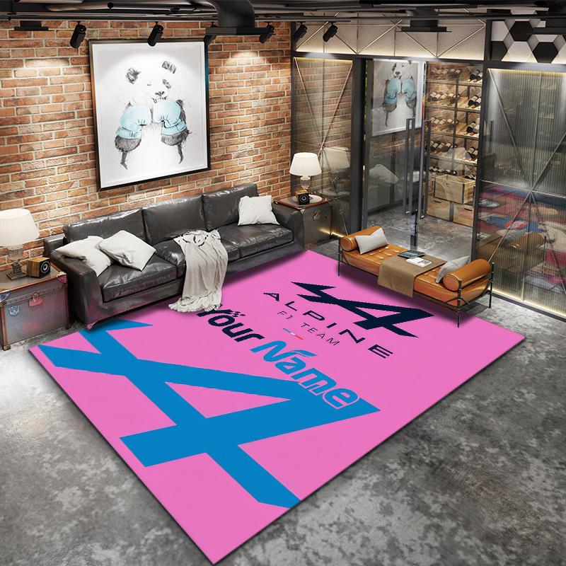 Alpine F1 Custom Name Carpet Rug For Living Room Bedroom Home Sofa Decoration Kids Play Nonslip Floor Mat