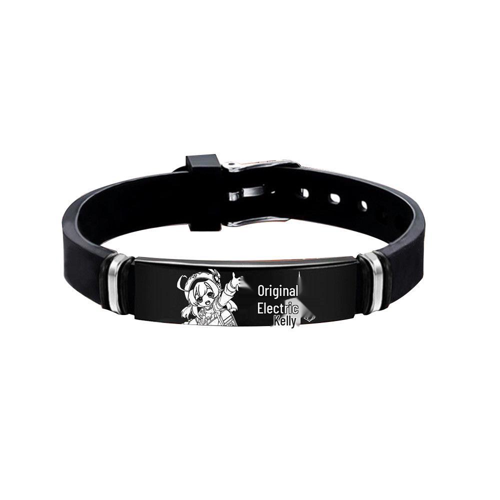 Genshin Impact Kamisato Ayaka Stainless Steel & Walnut Bracelet