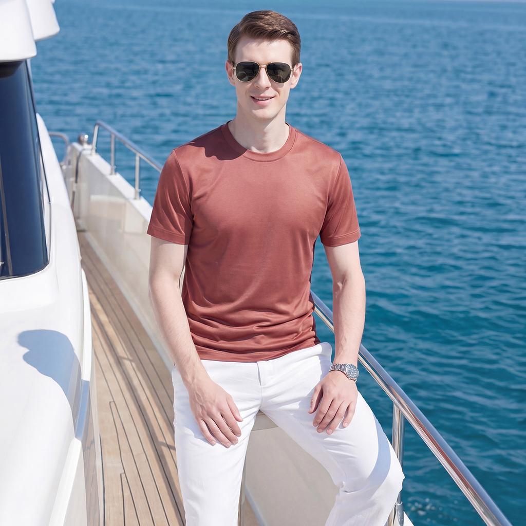 Summer Cool Silk Smooth Men's T-shirt