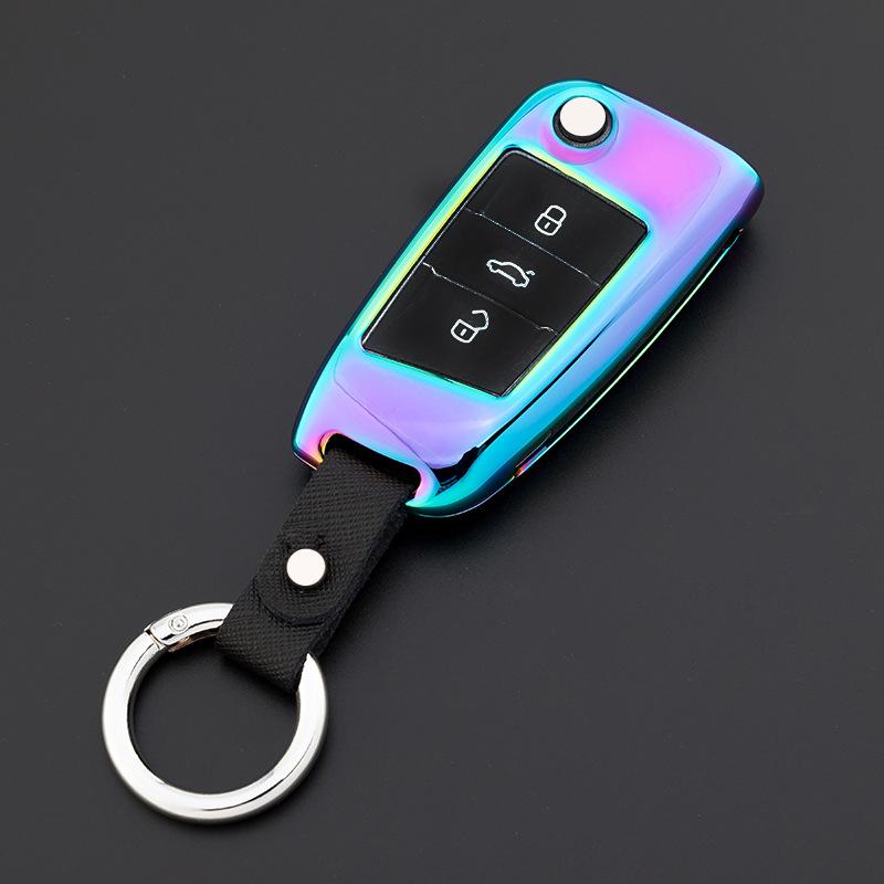 Fits Volkswagen New Passat 2017/18, Magotan B8, Tiguan L; Genuine Leather Car Key Cover