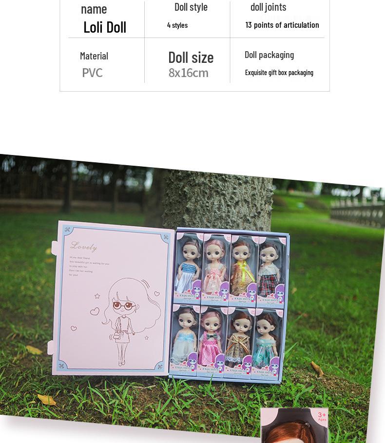 17cm Barbie Princess BJD Doll with Changeable Clothes - Perfect Birthday Gift for Girls