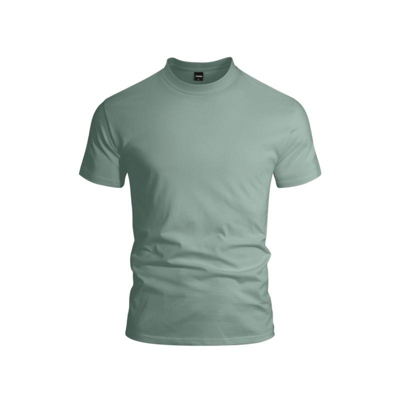 Men Plus Size Solid Color Casual Short Sleeve T Shirt