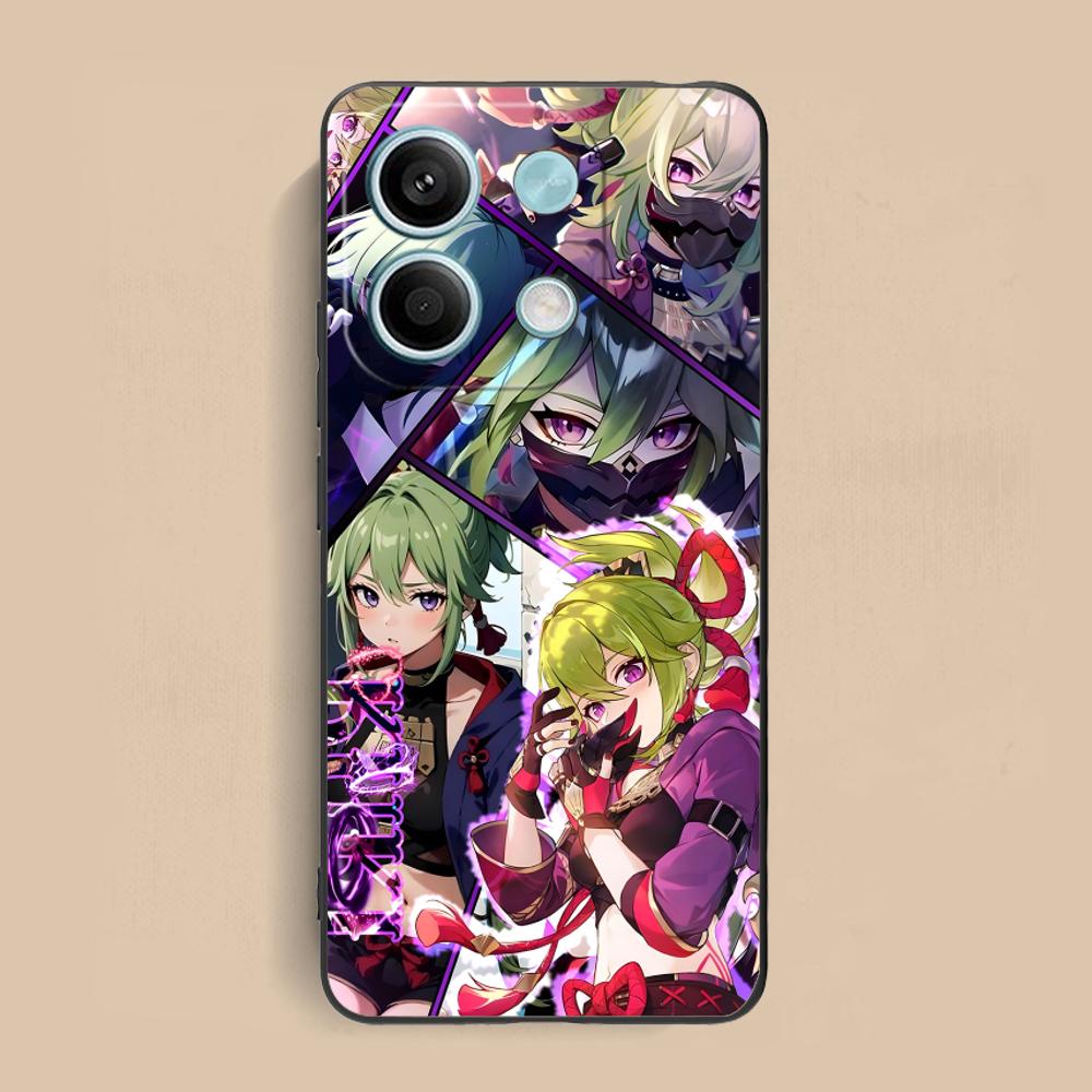 Game GI Kuki Shinobu Mobile Phone Case for Xiaomi Redmi 15 14 13 12 A5 3 2 1 C Plus 4G 5G Colorful Printing Cover Luxury Cover
