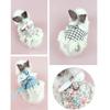 Fashion Adjustable Rabbit Outdoor Harness Breathable Comfortable Rabbit Sleeveless Dress Plaid Pet Traction Rope Adventure