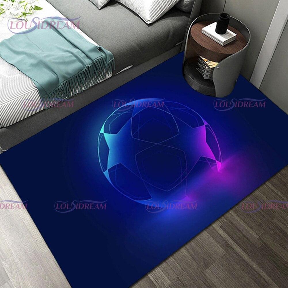 3D-Fußball-Fußball-Bilder-Teppich, Fußballfeld-Druck, Teppiche für Schlafzimmer, Wohnzimmer, Teppich, Hauseingang, Fußmatte, Kinderzimmer-Teppich