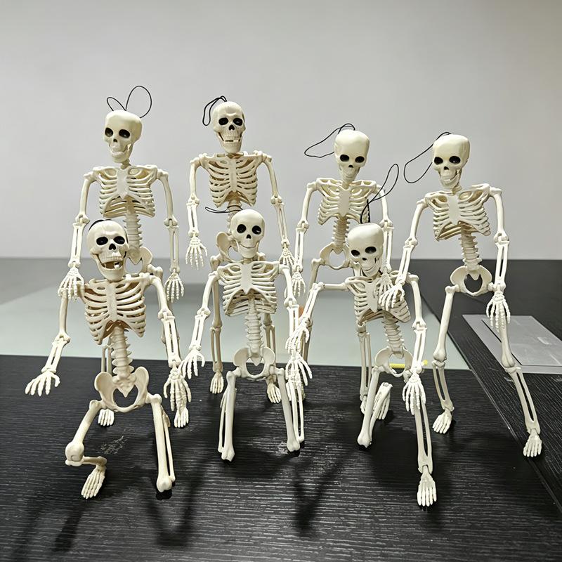 Halloween Dekorationen Skelett, Bewegliche Menschliche Form Skelett, Halloween Knochen Fake Horror Dekoration