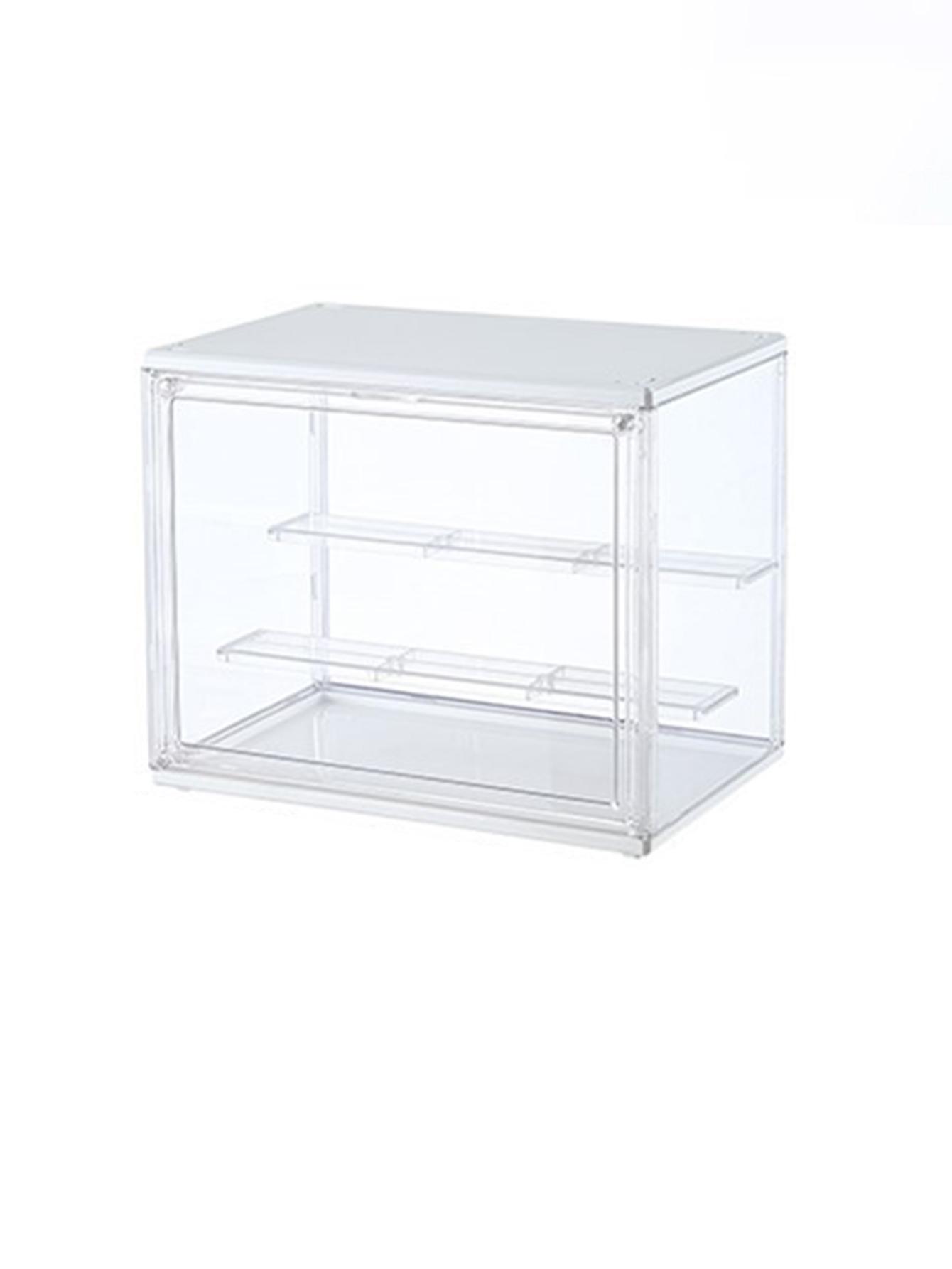 

Assemble high-definition transparent desktop manual sundries storage and sorting box anime model dustproof display cabinet чистий