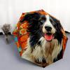 Moonlit Floral Dog Portrait Automatic Umbrella - Suitable Travel Outdoor Portable Umbrella Birthday Gift Daily Essentials