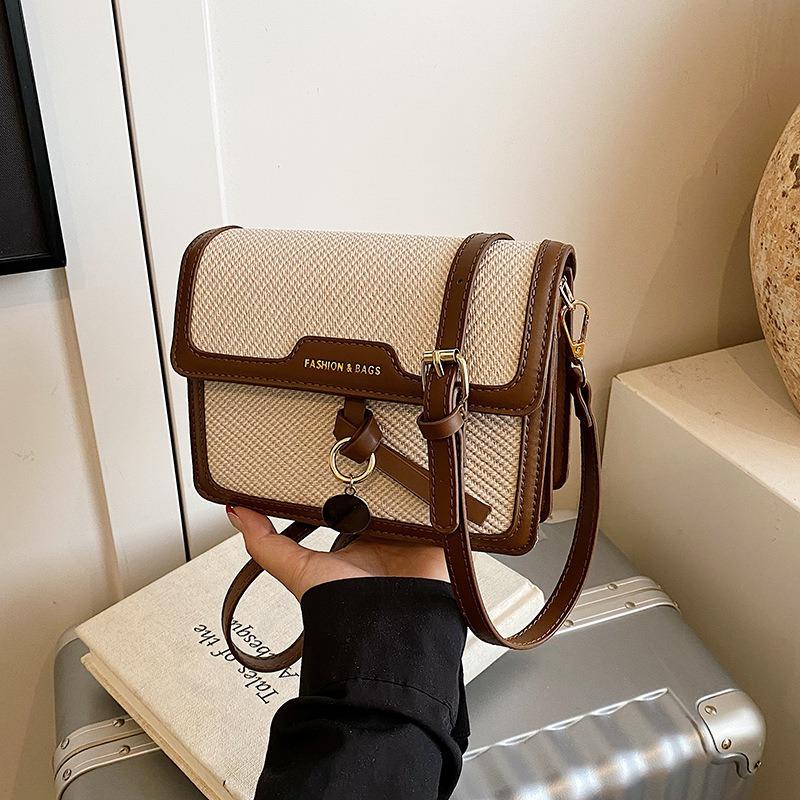 Summer new women's bag messenger bag texture bag summer high-end small square bag