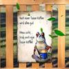 Funny Coffee Lover Poster  Vintage German Cafe Sign with Funny Saying HeavyDuty Metal Plaque Wall Decor for Kitchen Office