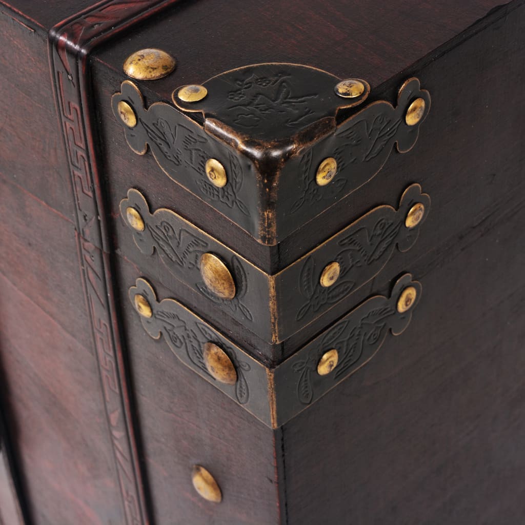 Vintage Treasure Chest Wood 66 X 38 X 40 Cm